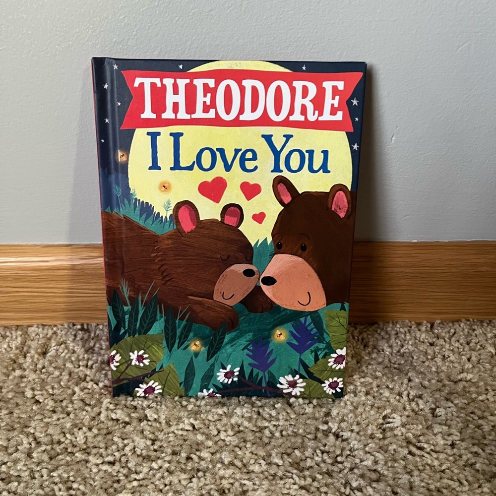 Theodore I Love You Storybook Bedtime Personalized Hardcover New